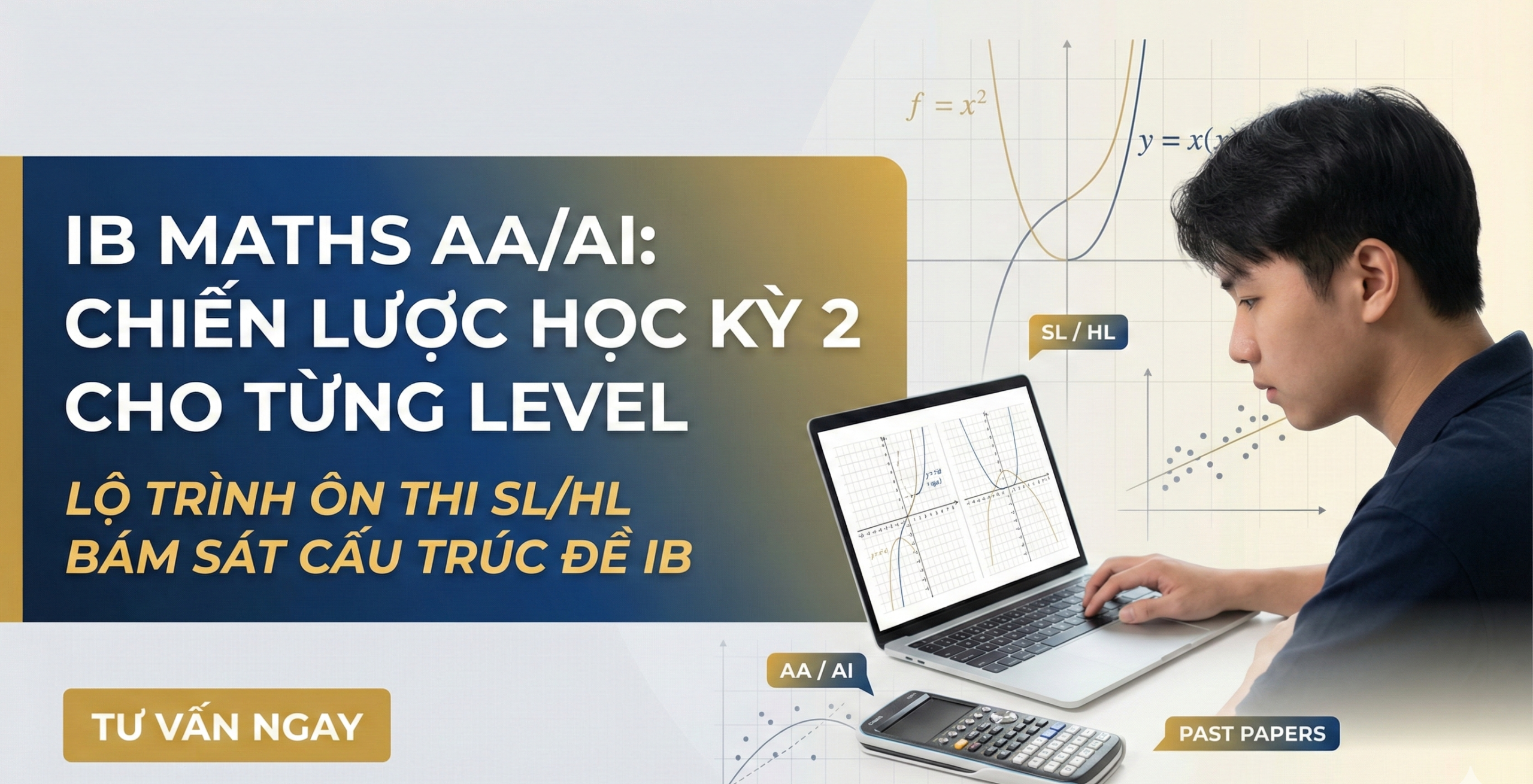 IB Maths AA/AI: chiến lược học kỳ 2 cho từng level (SL/HL) để đạt 6–7
